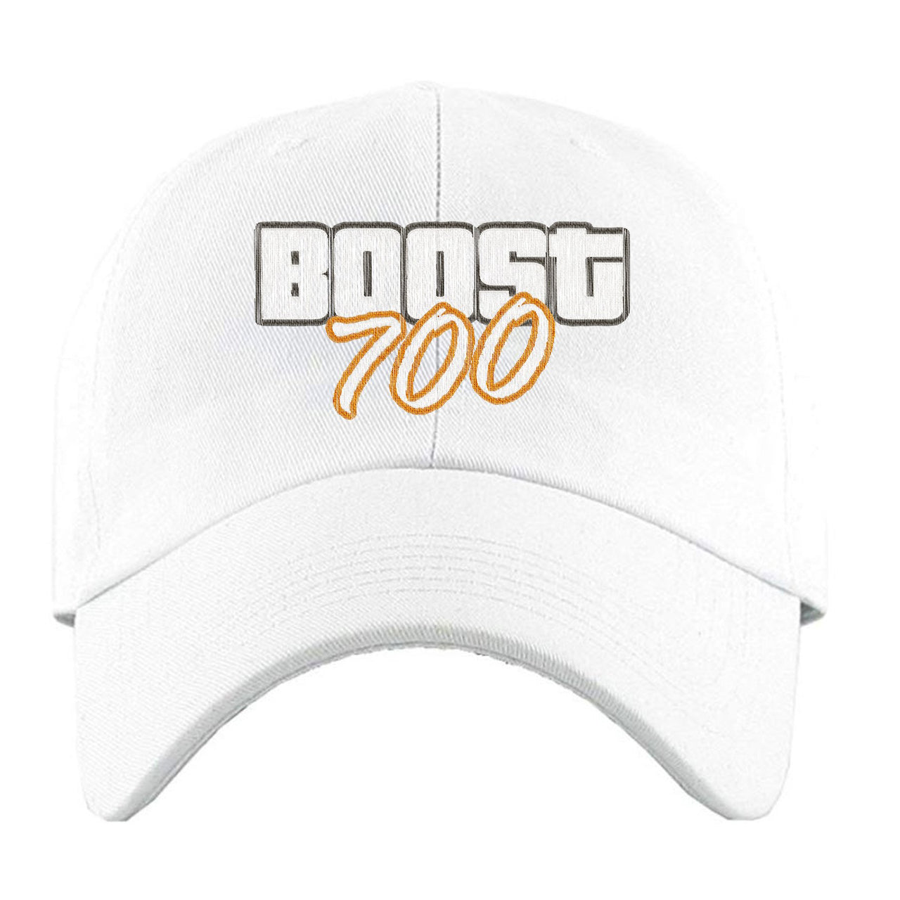 Magnet 700s Dad Hat | Video Game Cover, Lettering, White