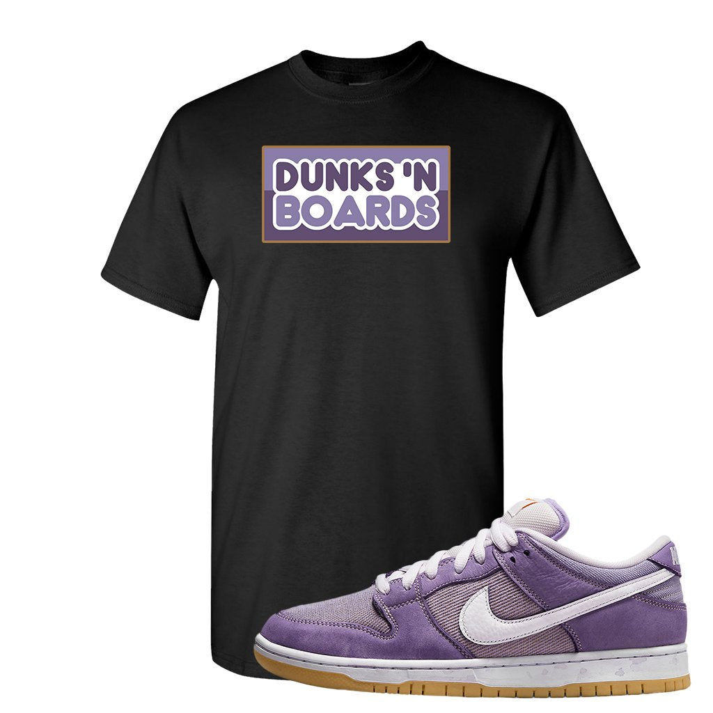 Unbleached Purple Lows T Shirt | Dunks N Boards, Black