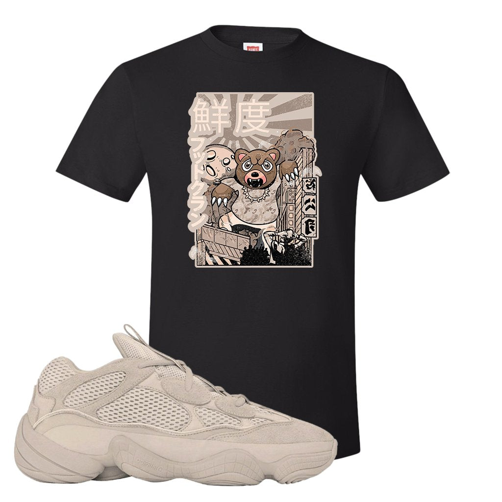 Yeezy 500 Taupe Light T Shirt | Attack Of The Bear, Black