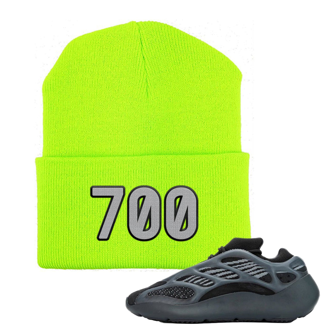 Alvah v3 700s Beanie | 700 Logo, Neon Green