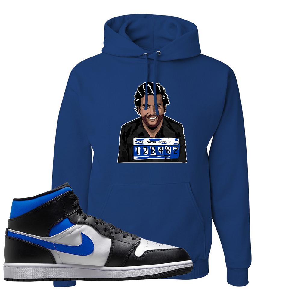 Air Jordan 1 Mid Royal Hoodie | Escobar Illustration, Royal