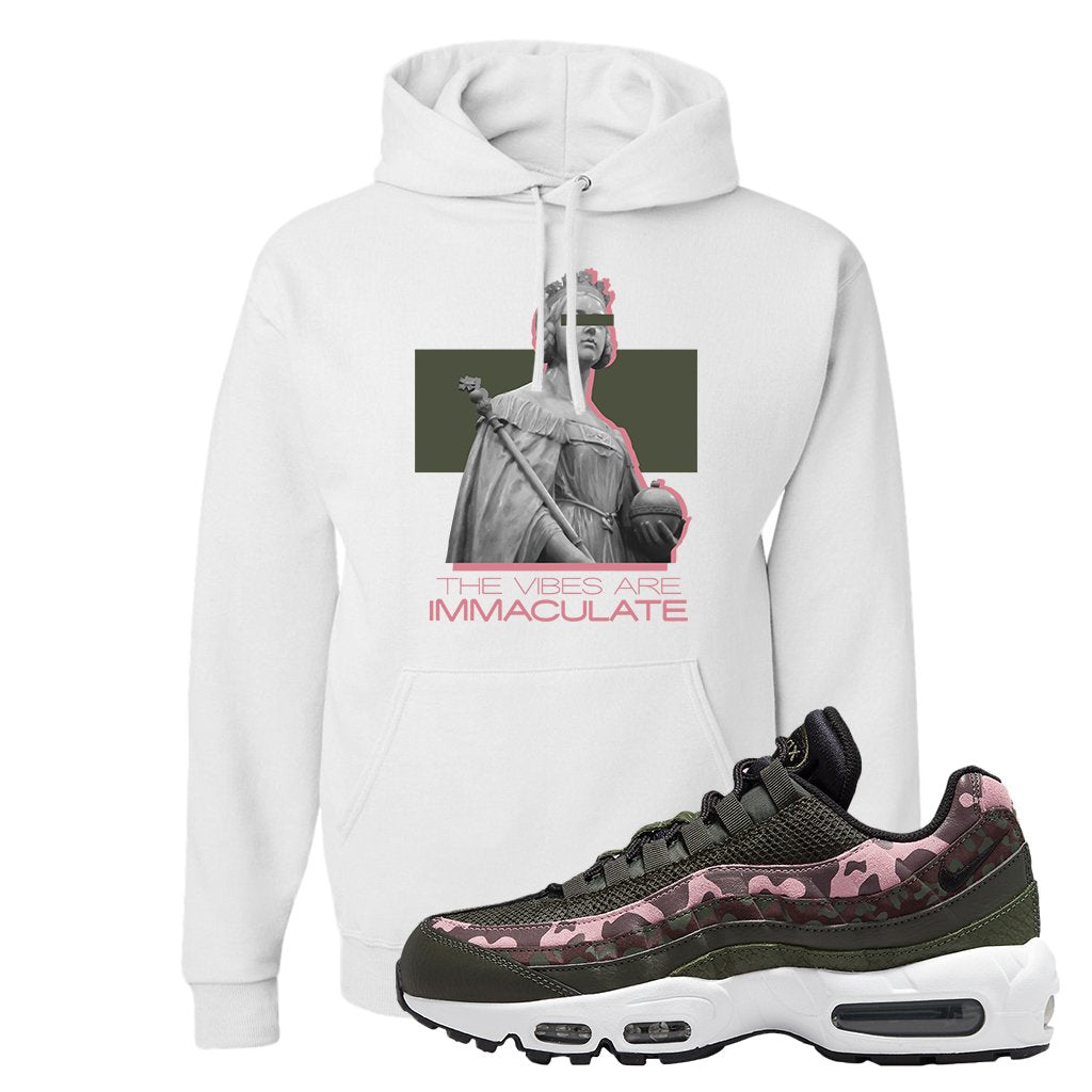 Olive Pink Camo 95s Hoodie | The Vibes Are Immaculate, White