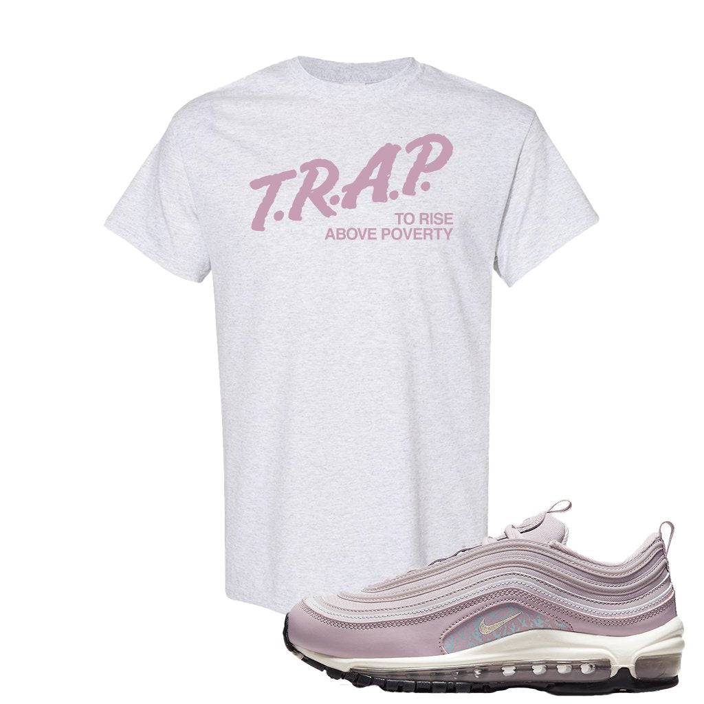 Pastel Purple 97s T Shirt | Trap To Rise Above Poverty, Ash