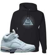 Blue Bird 5s Hoodie | All Seeing Eye, Black