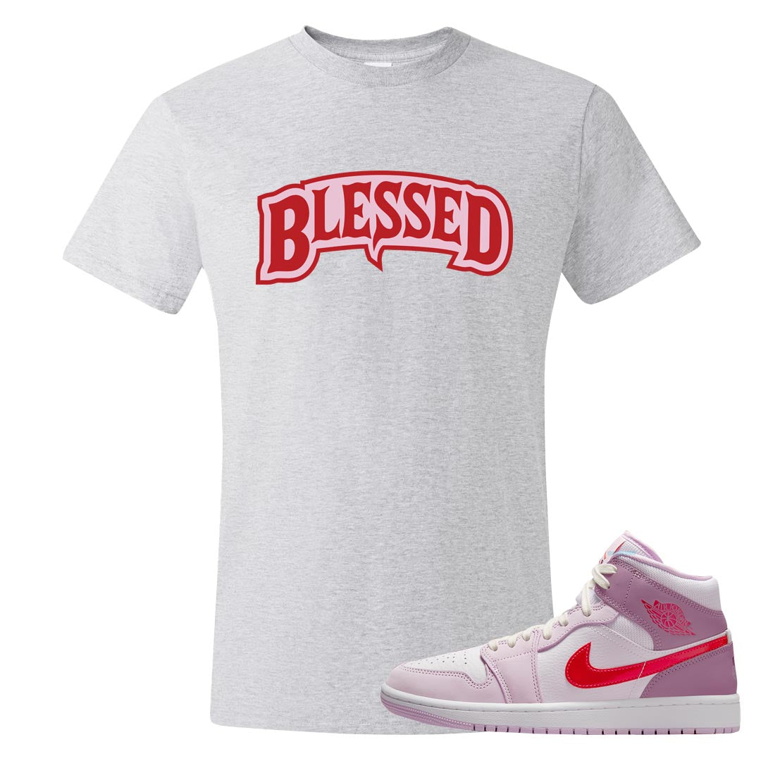 Valentine's Day Mid 1s T Shirt | Blessed Arch, Ash