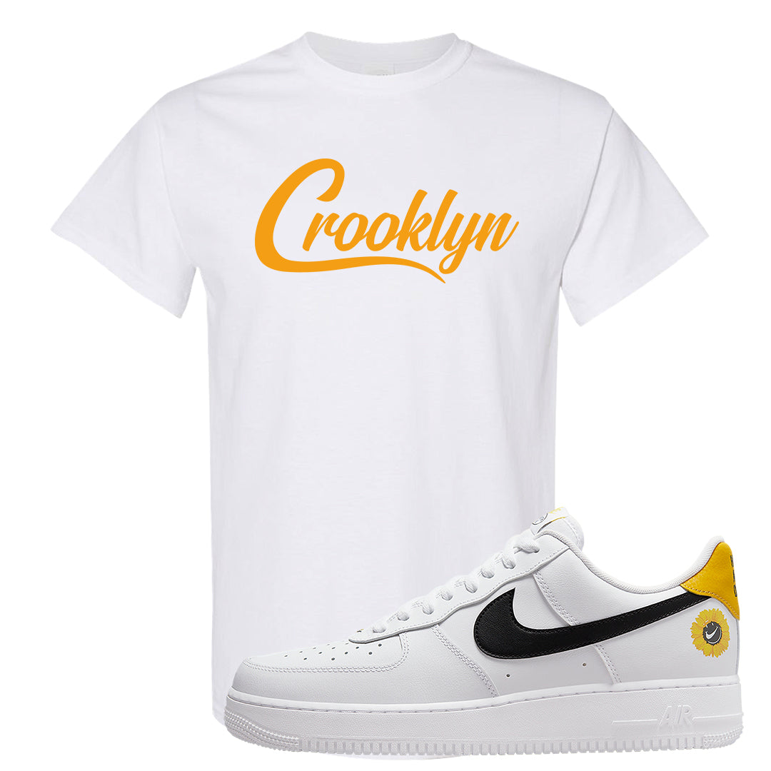 Have A Nice Day AF1s T Shirt | Crooklyn, White