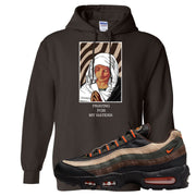 Dark Army Orange Blaze 95s Hoodie | God Told Me, Chocolate