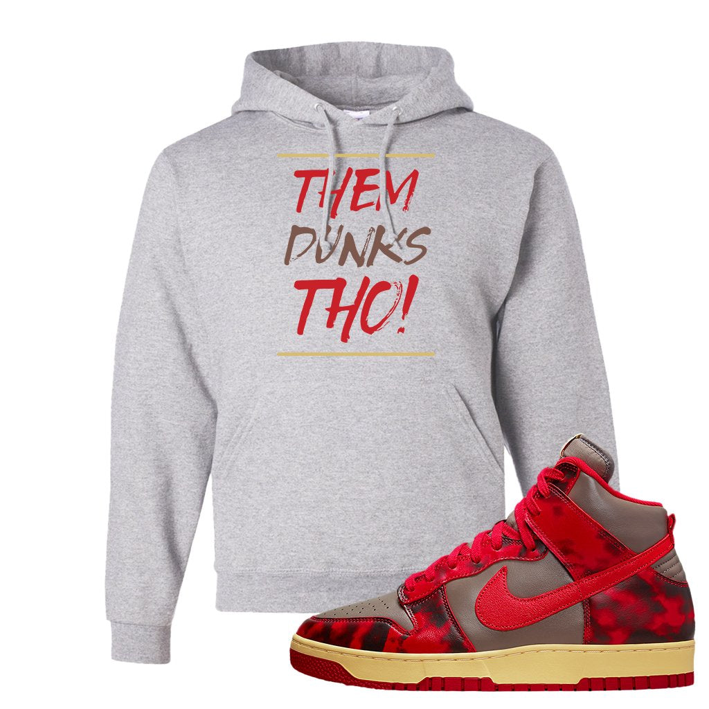 Acid Wash Red 1985 High Dunks Hoodie | Them Dunks Tho, Ash