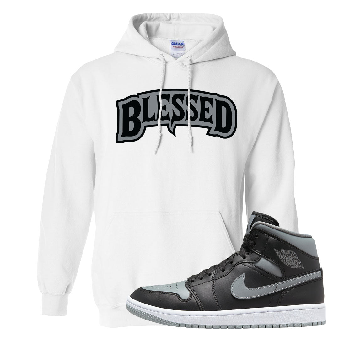 Alternate Shadow Mid 1s Hoodie | Blessed Arch, White