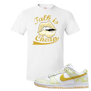 Yellow Strike Low Dunks T Shirt | Talk Is Cheap, White