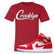 Barcelona Sweater Mid 1s T Shirt | Crooklyn, Red