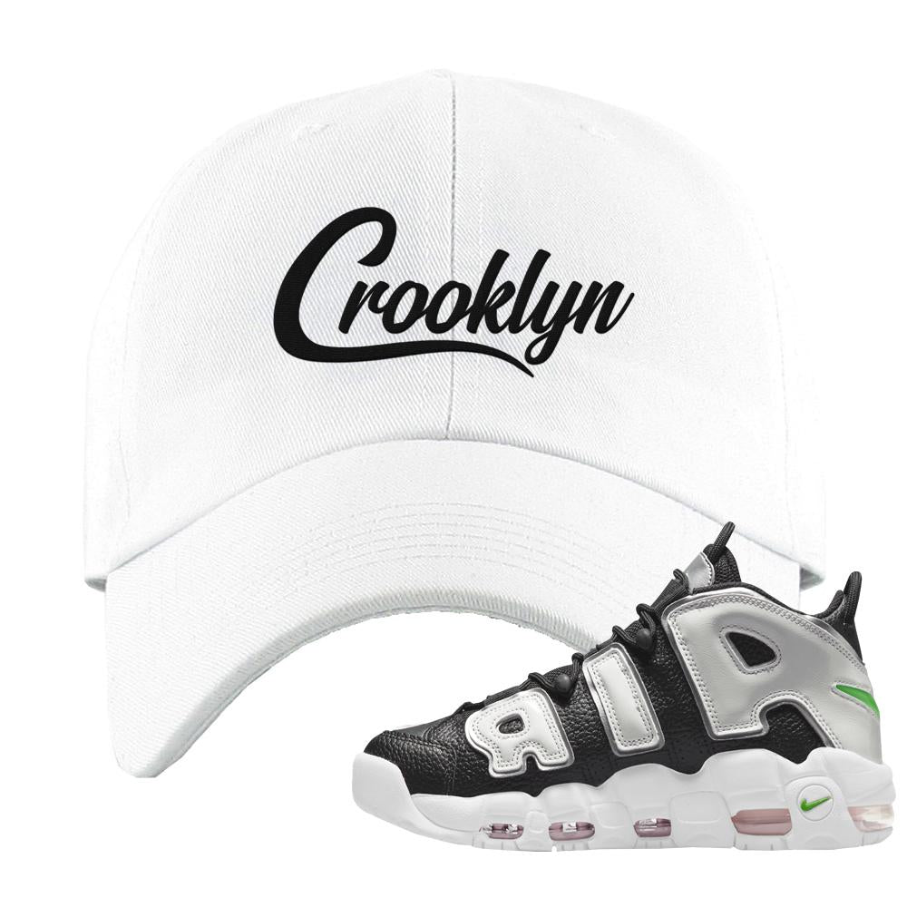 Black Silver Uptempos Dad Hat | Crooklyn, White