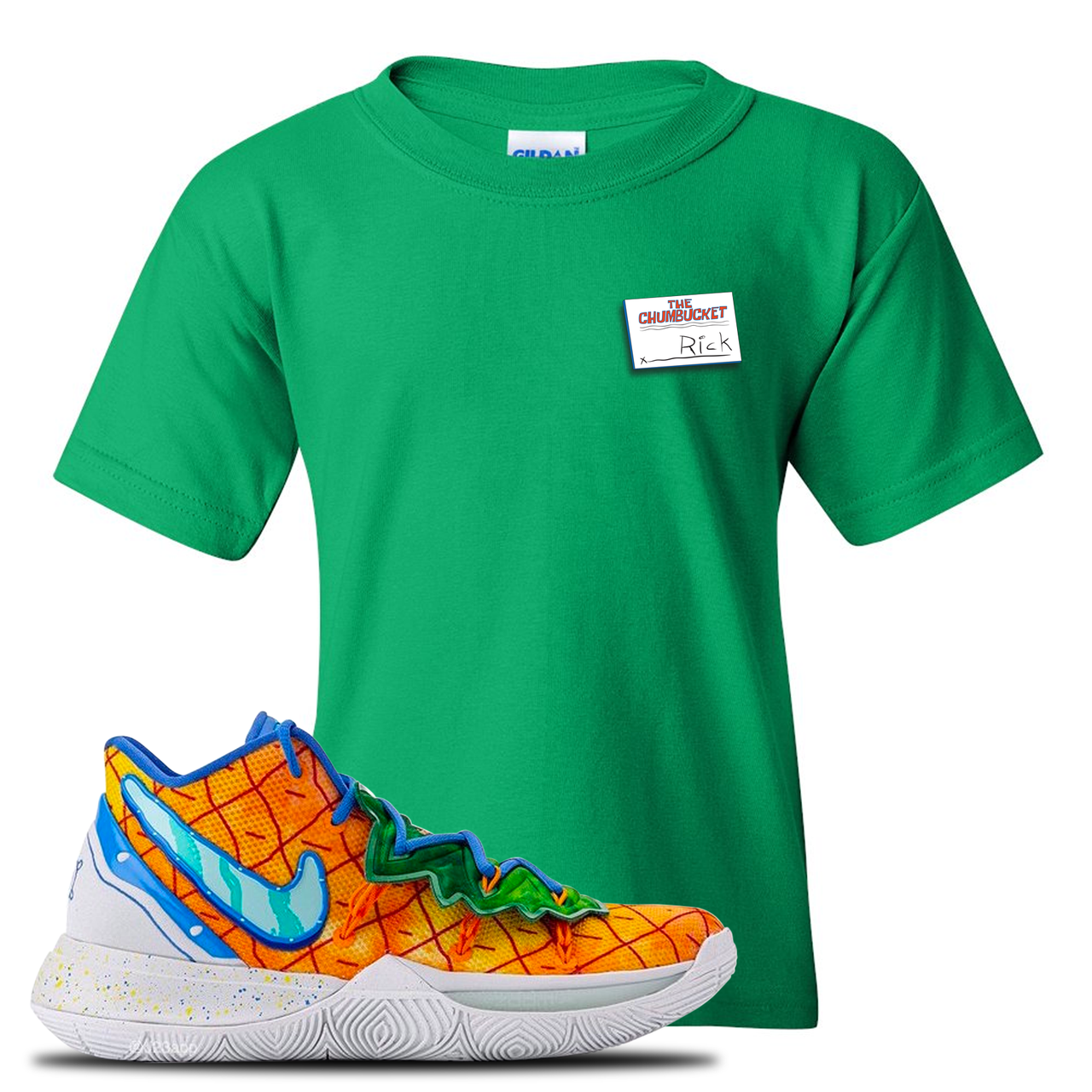 Kyrie 5 Pineapple House Rick Irish Green Sneaker Hook Up Kid's T-Shirt