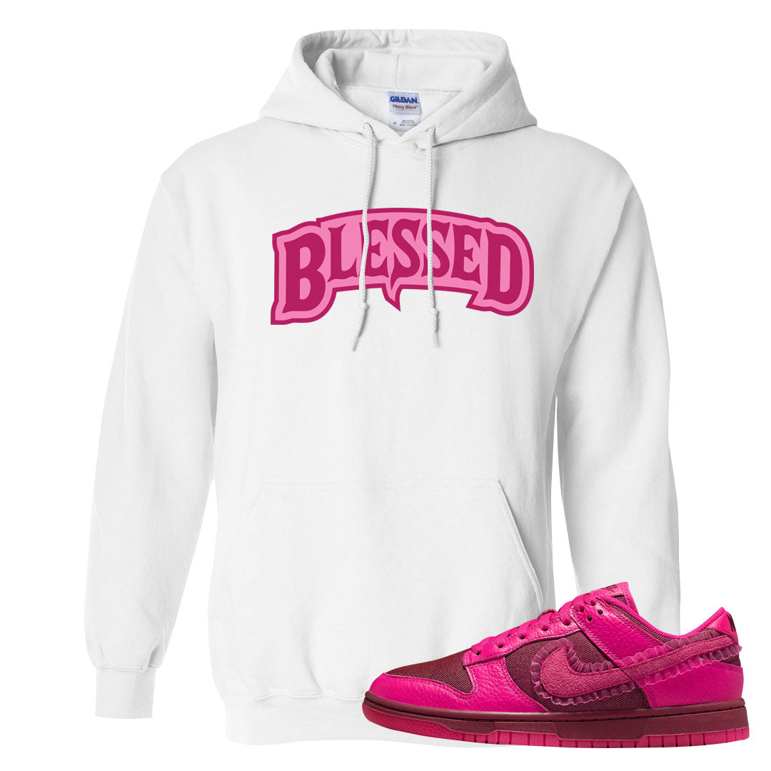 2022 Valentine's Day Low Dunks Hoodie | Blessed Arch, White
