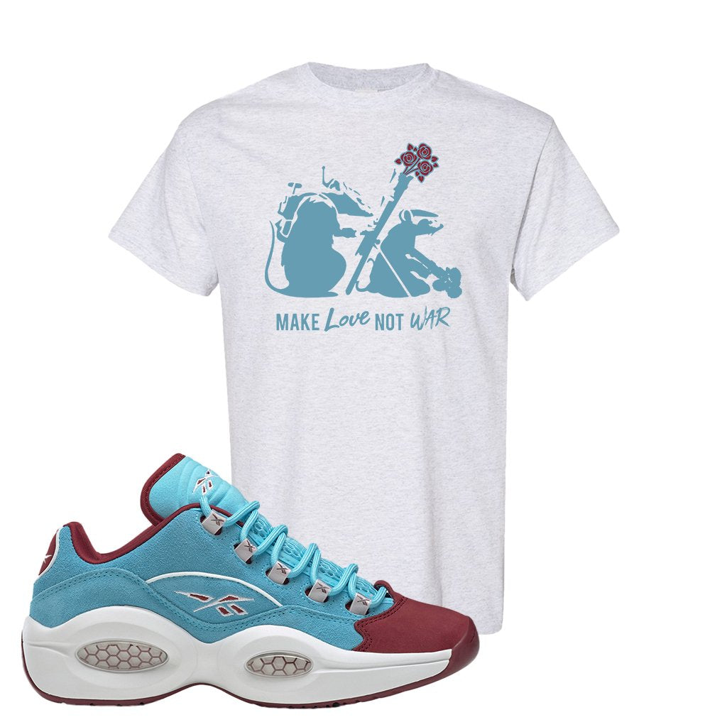Maroon Light Blue Question Lows T Shirt | Army Rats, Ash
