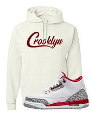 Cardinal Red 3s Hoodie | Crooklyn, White