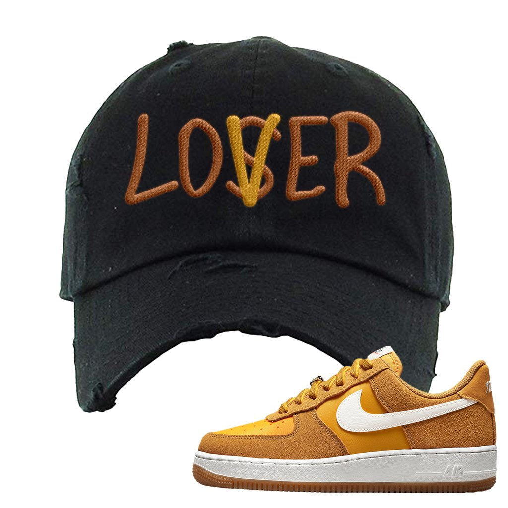 Air Force 1 Low First Use Distressed Dad Hat | Lover, Black