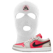 Light Iron Ore Low 1s Ski Mask | All Seeing Eye, White