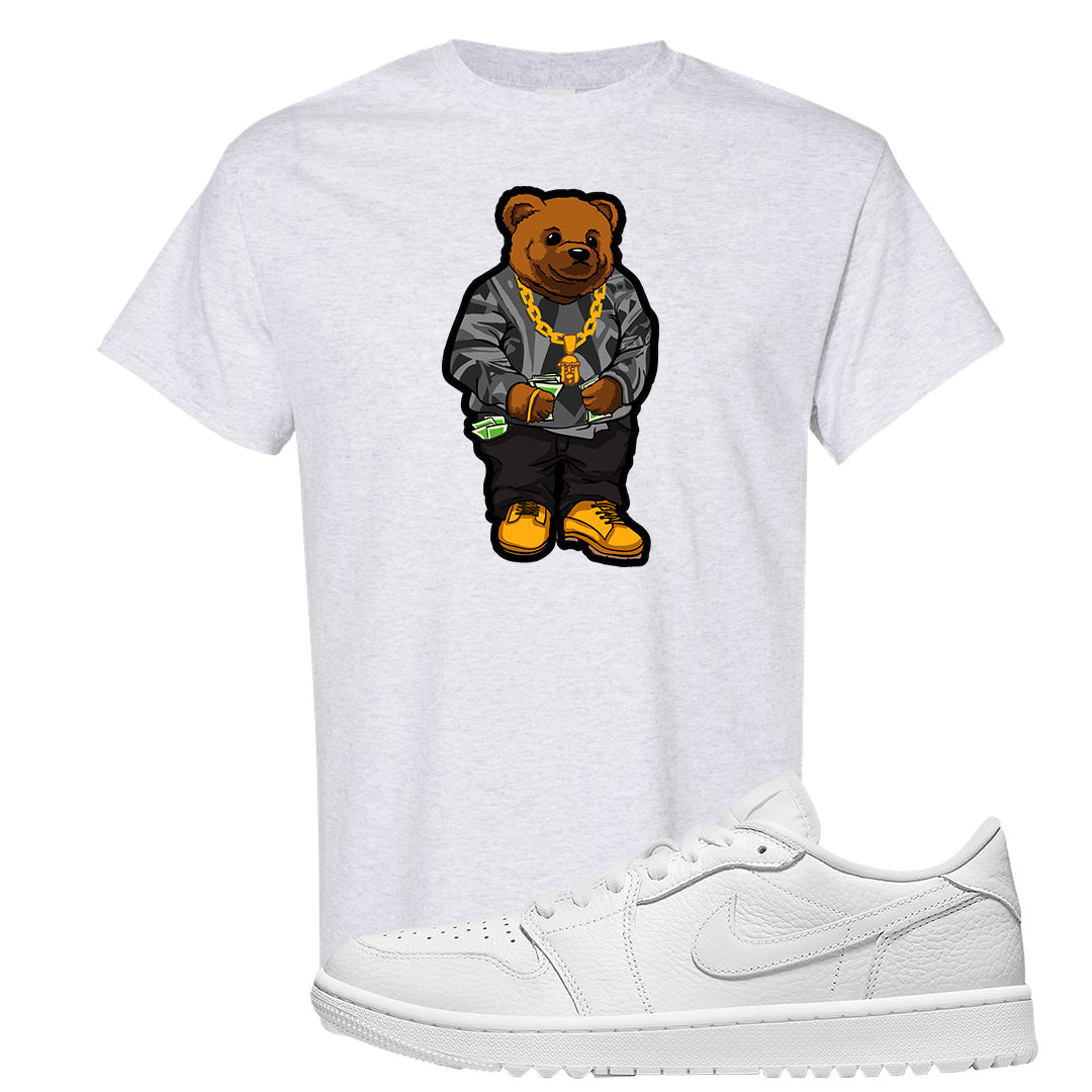 Triple White Golf Low 1s T Shirt | Sweater Bear, Ash