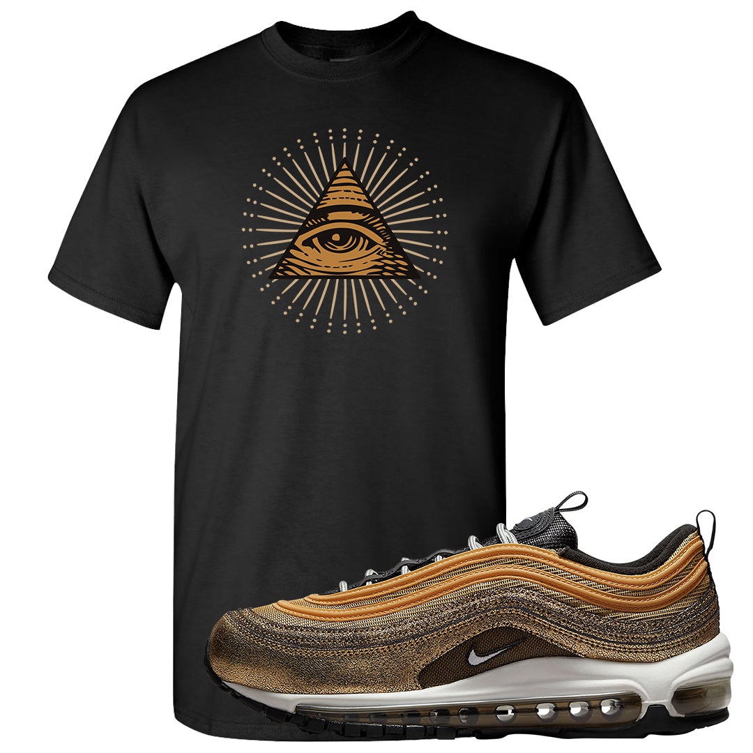 Golden Gals 97s T Shirt | All Seeing Eye, Black