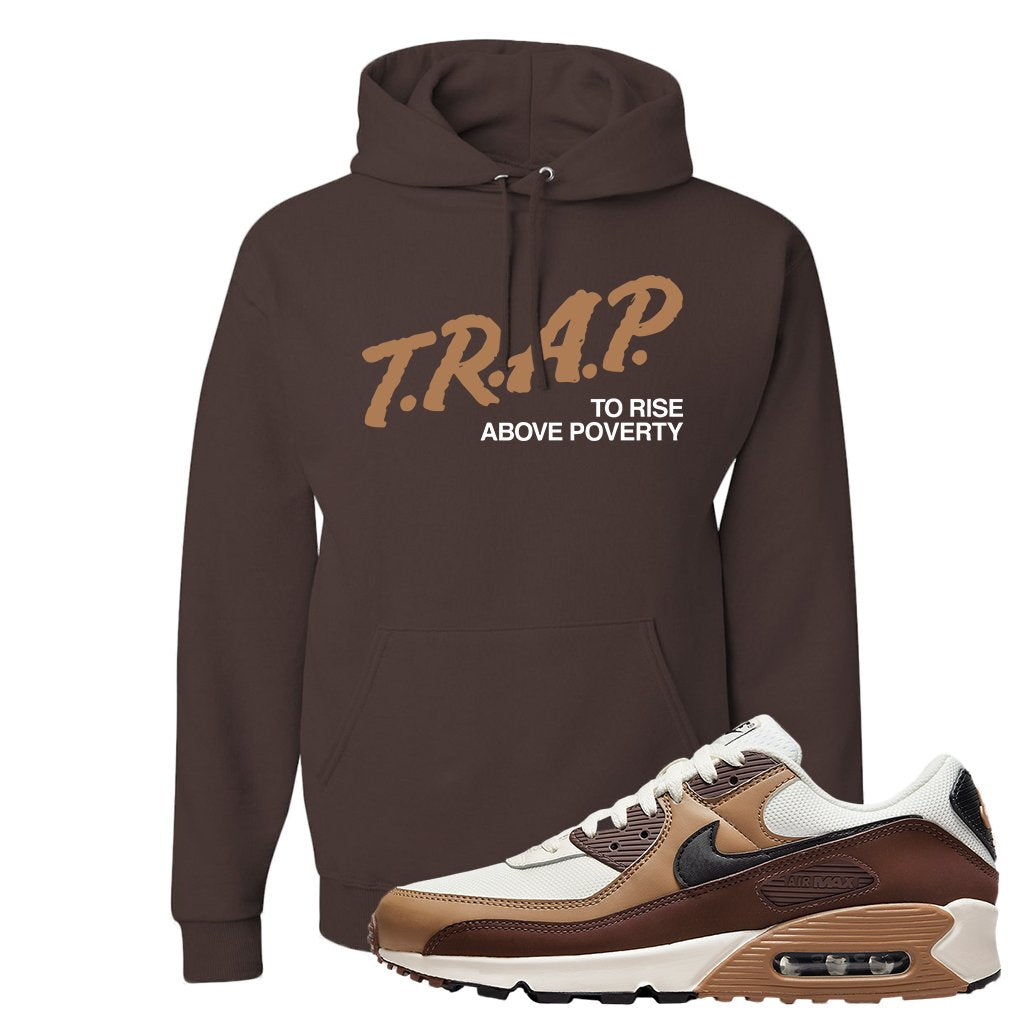 Air Max 90 Dark Driftwood Hoodie | Trap To Rise Above Poverty, Dark Chocolate