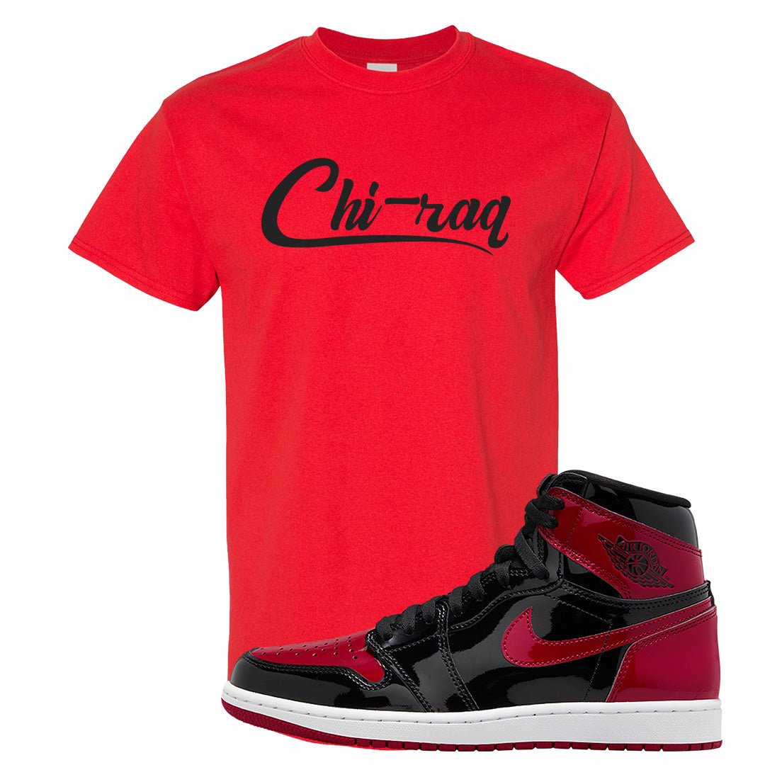 Patent Bred 1s T Shirt | Chiraq, Red