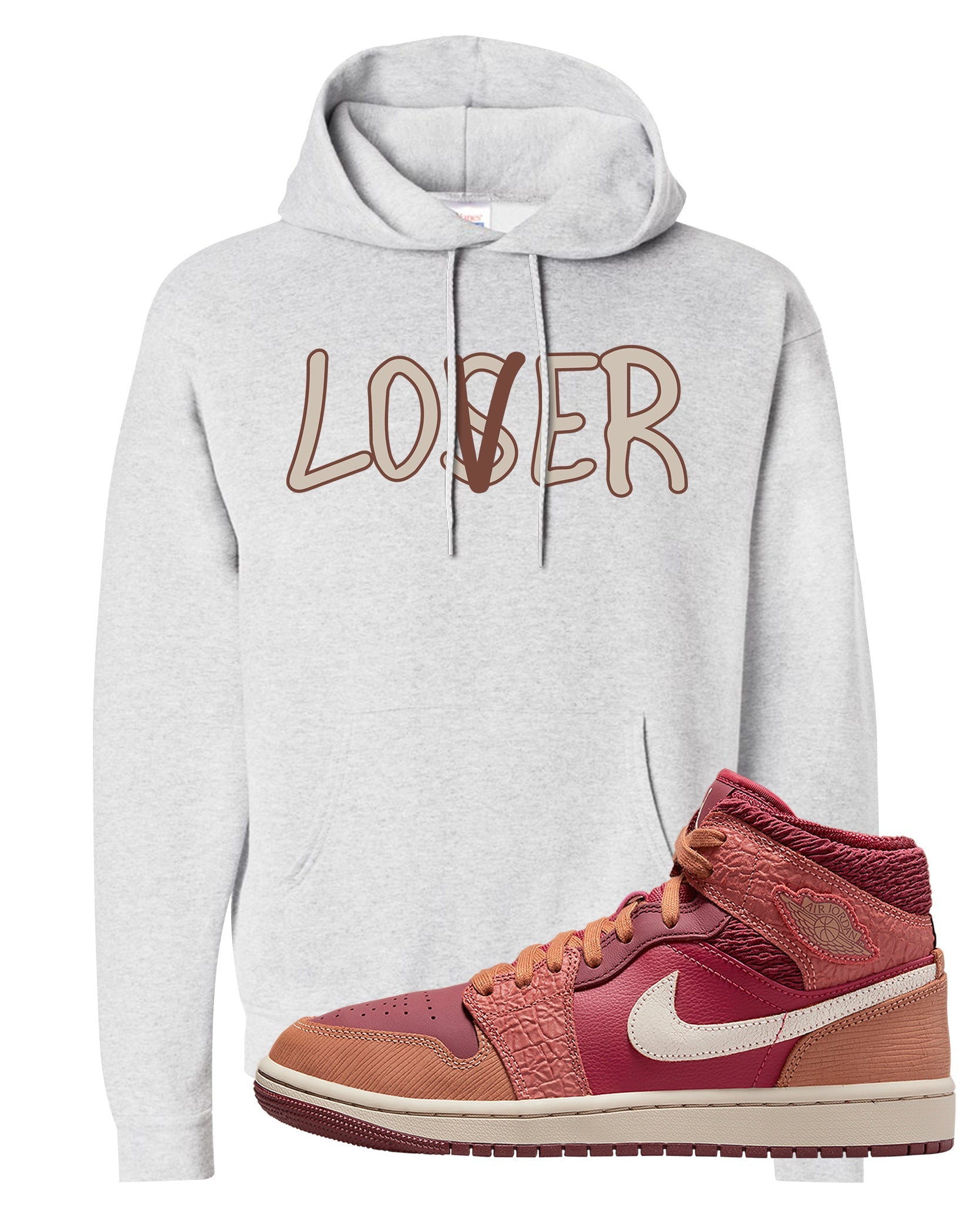 Africa Mid 1s Hoodie | Lover, Ash