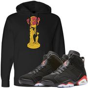 The Jordan 6 Infrared Sneaker Matching Hoodie is custom designed to perfectly match the retro Jordan 6 Infrared sneakers from Nike.