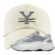 Static v2 700s Dad Hat | YZ, White