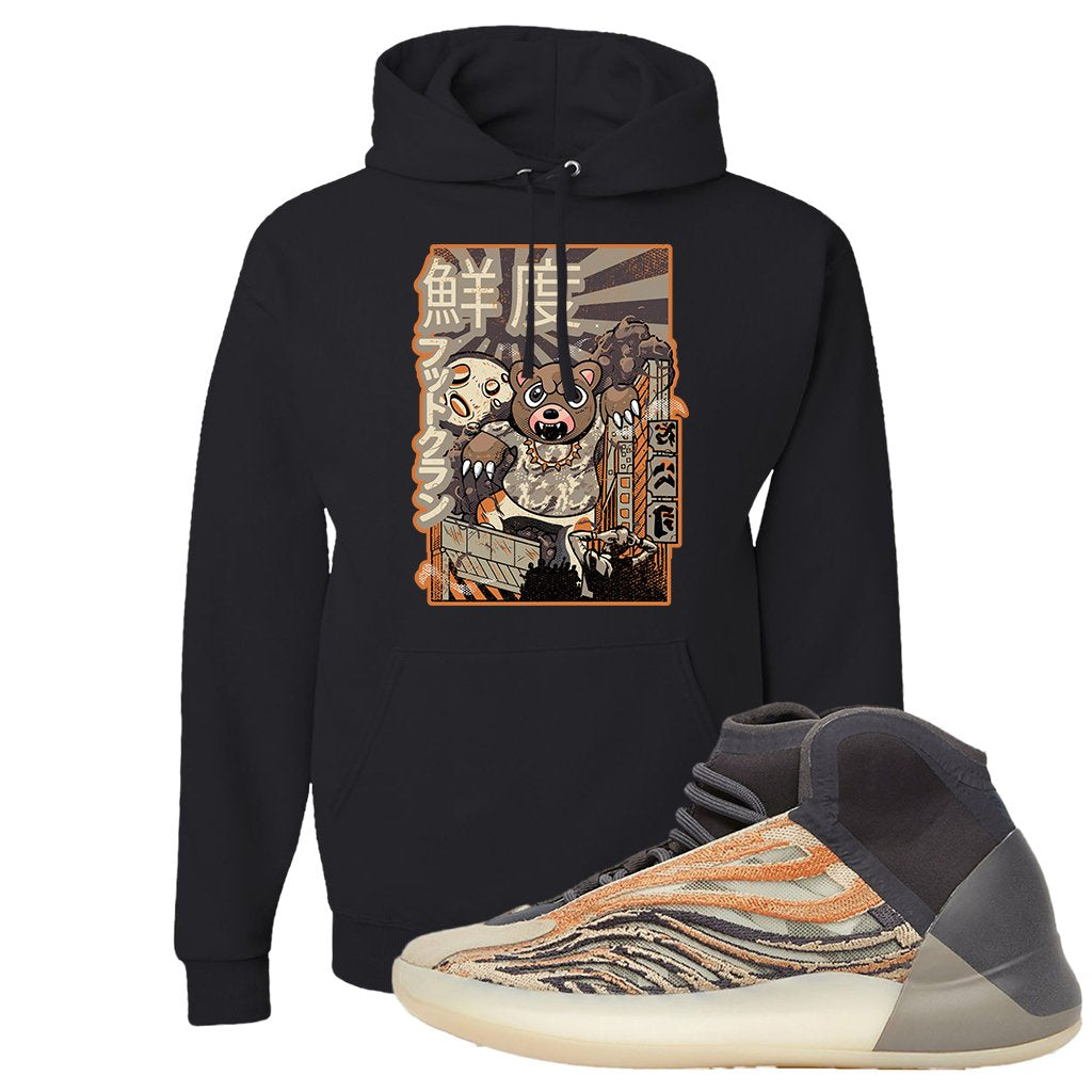 Yeezy Quantum Flash Orange Hoodie | Attack Of The Bear, Black