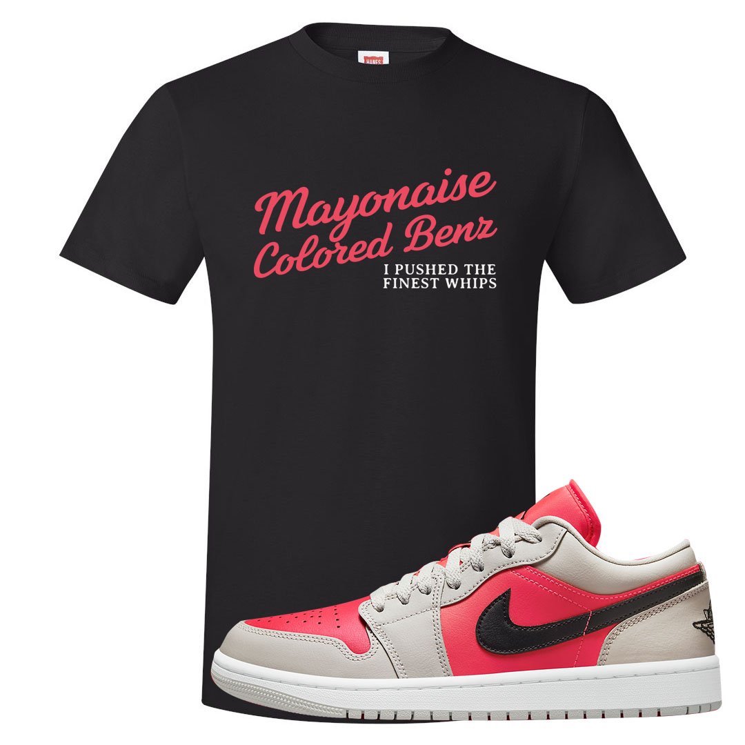Light Iron Ore Low 1s T Shirt | Mayonaise Colored Benz, Black