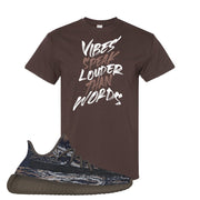 MX Rock 350s v2 T Shirt | Vibes Speak Louder Than Words, Chocolate