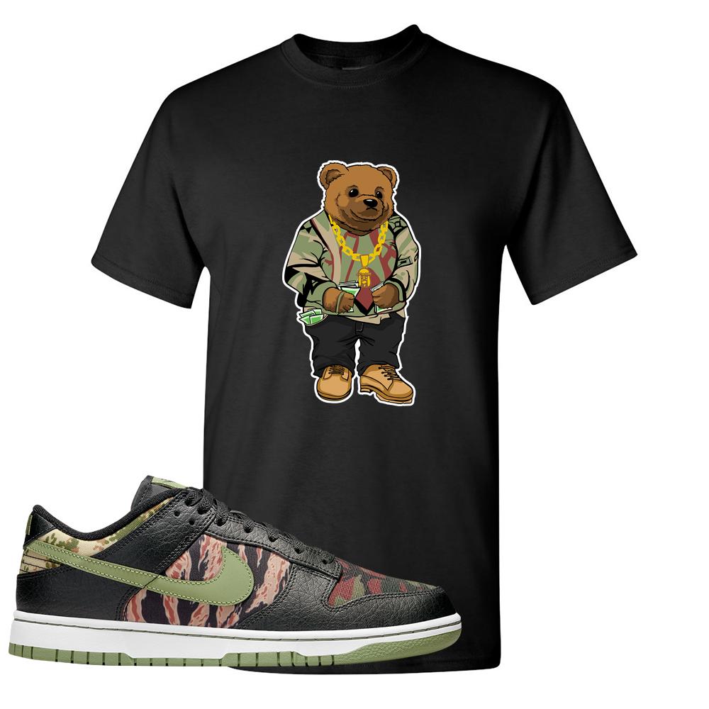 Multi Camo Low Dunks T Shirt | Sweater Bear, Black