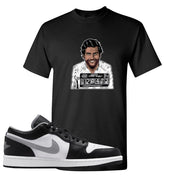 Air Jordan 1 Low Black Medium Grey T Shirt | Escobar Illustration, Black