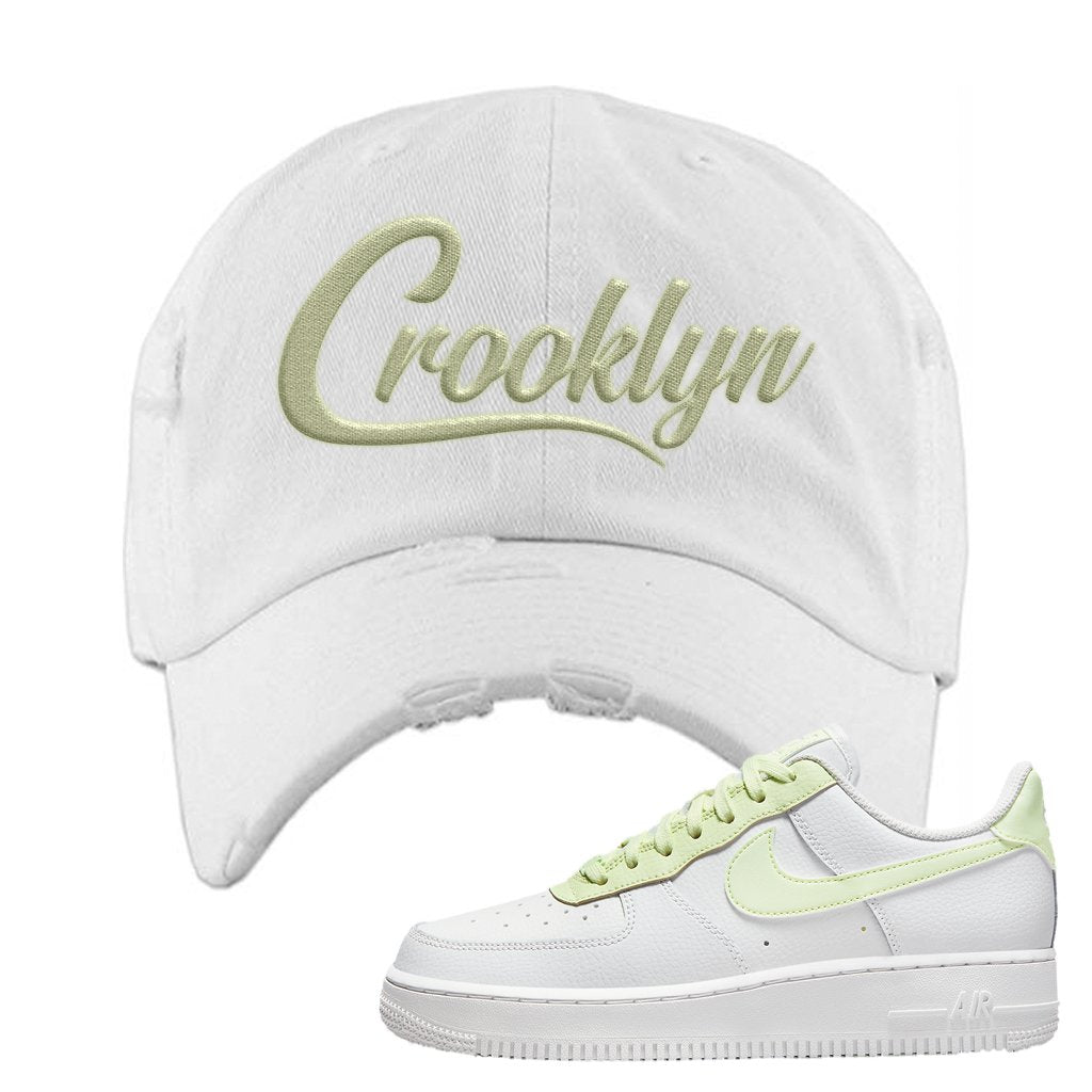 WMNS Color Block Mint 1s Distressed Dad Hat | Crooklyn, White