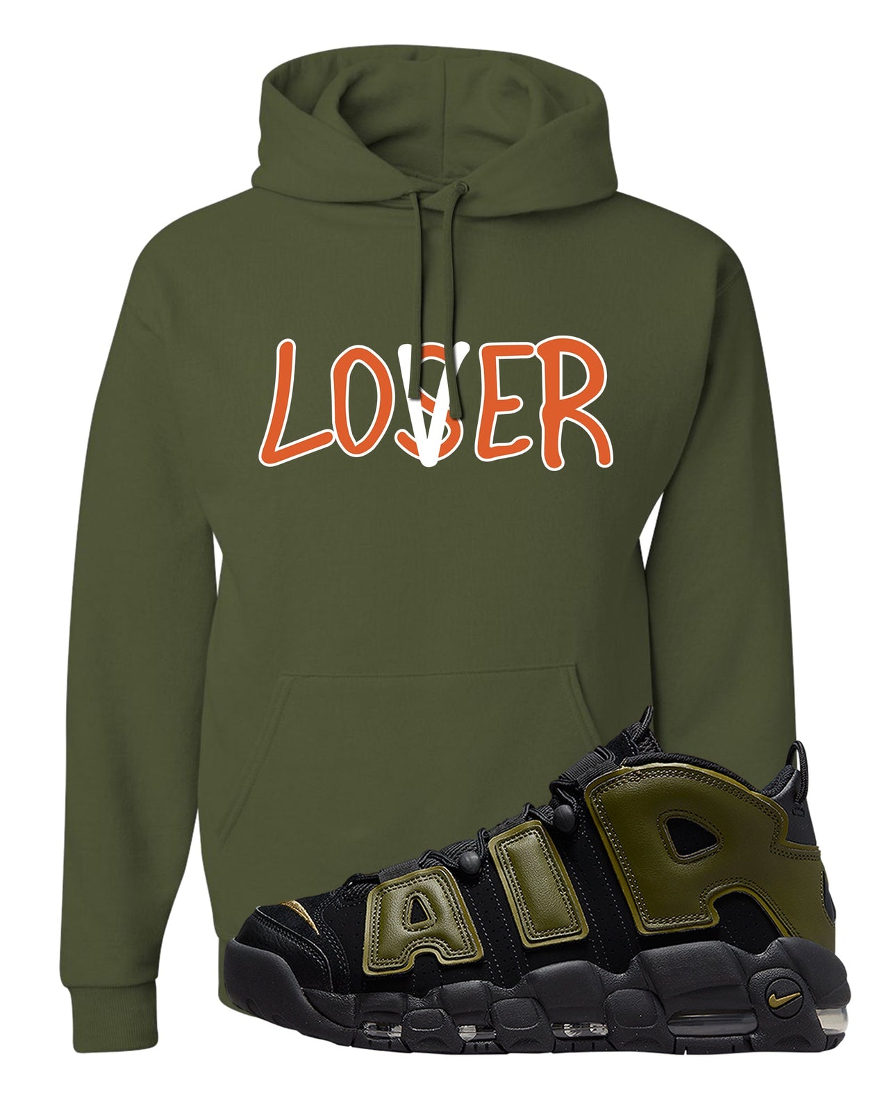 Guard Dog More Uptempos Hoodie | Lover, Military Green