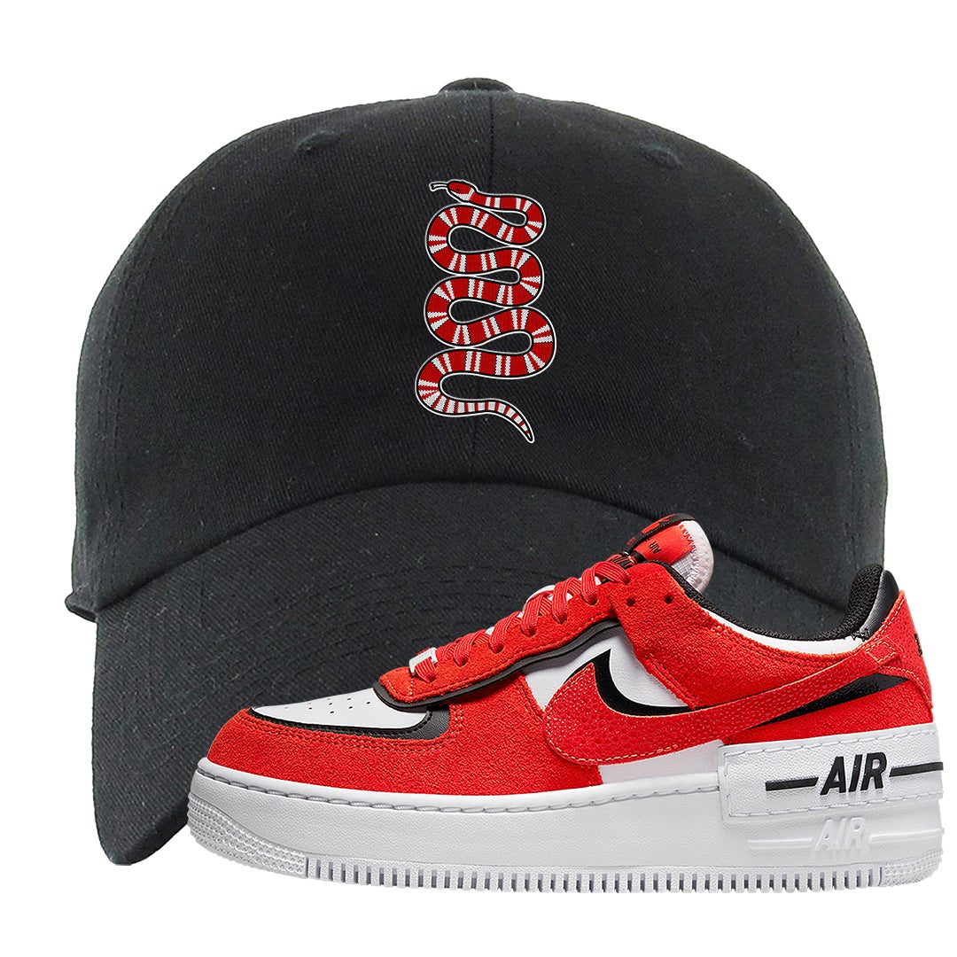 Shadow Chicago AF 1s Dad Hat | Coiled Snake, Black