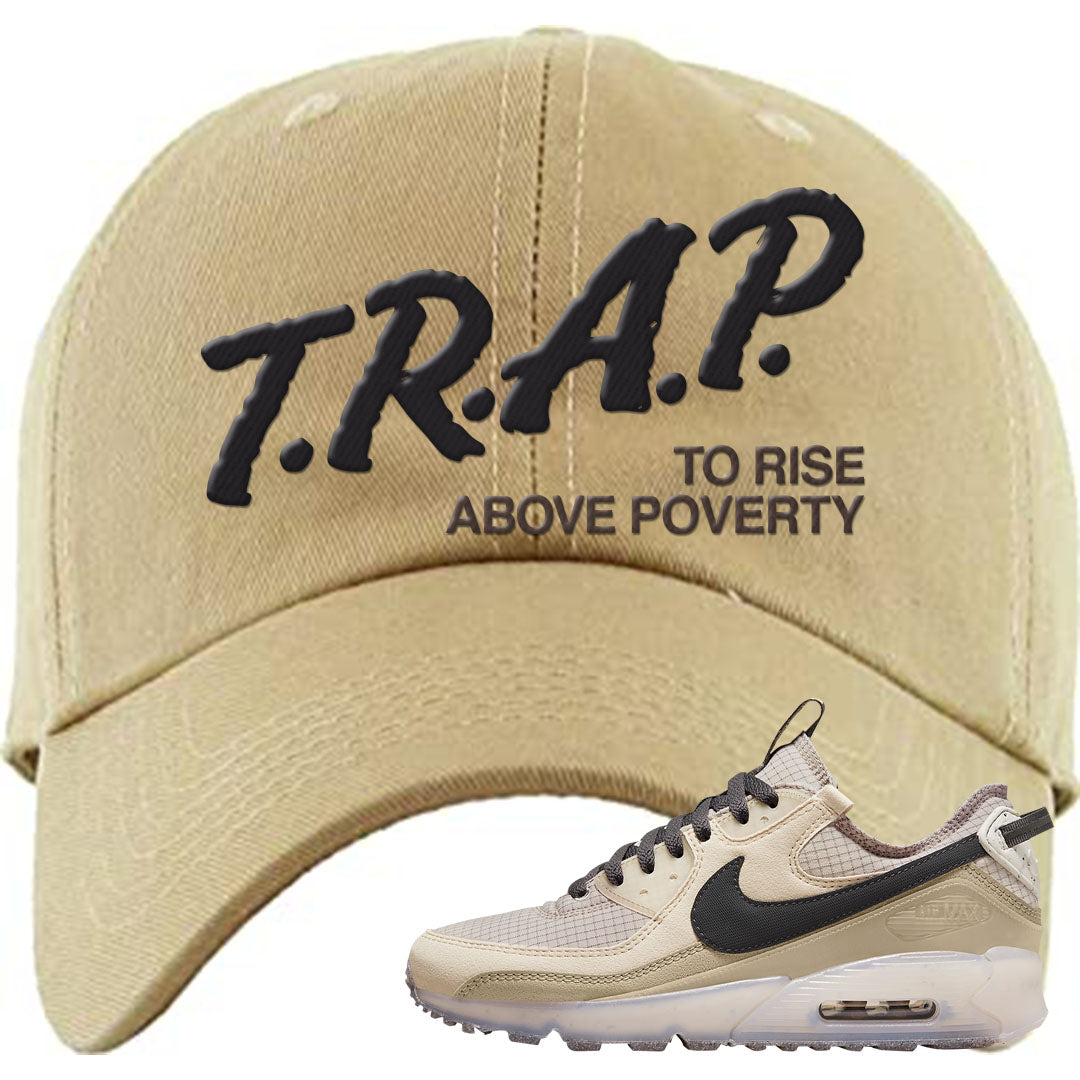 Terrascape Rattan 90s Dad Hat | Trap To Rise Above Poverty, Khaki