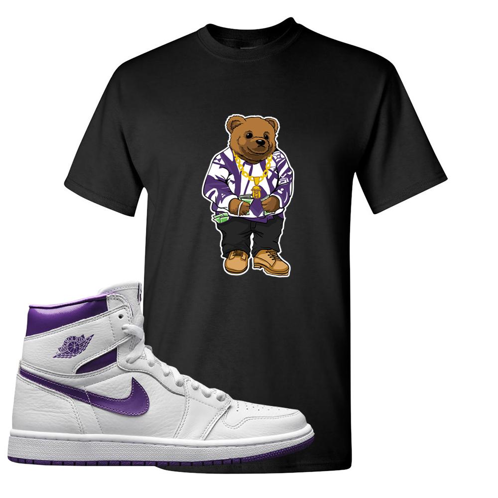 Air Jordan 1 Metallic Purple T Shirt | Sweater Bear, Black