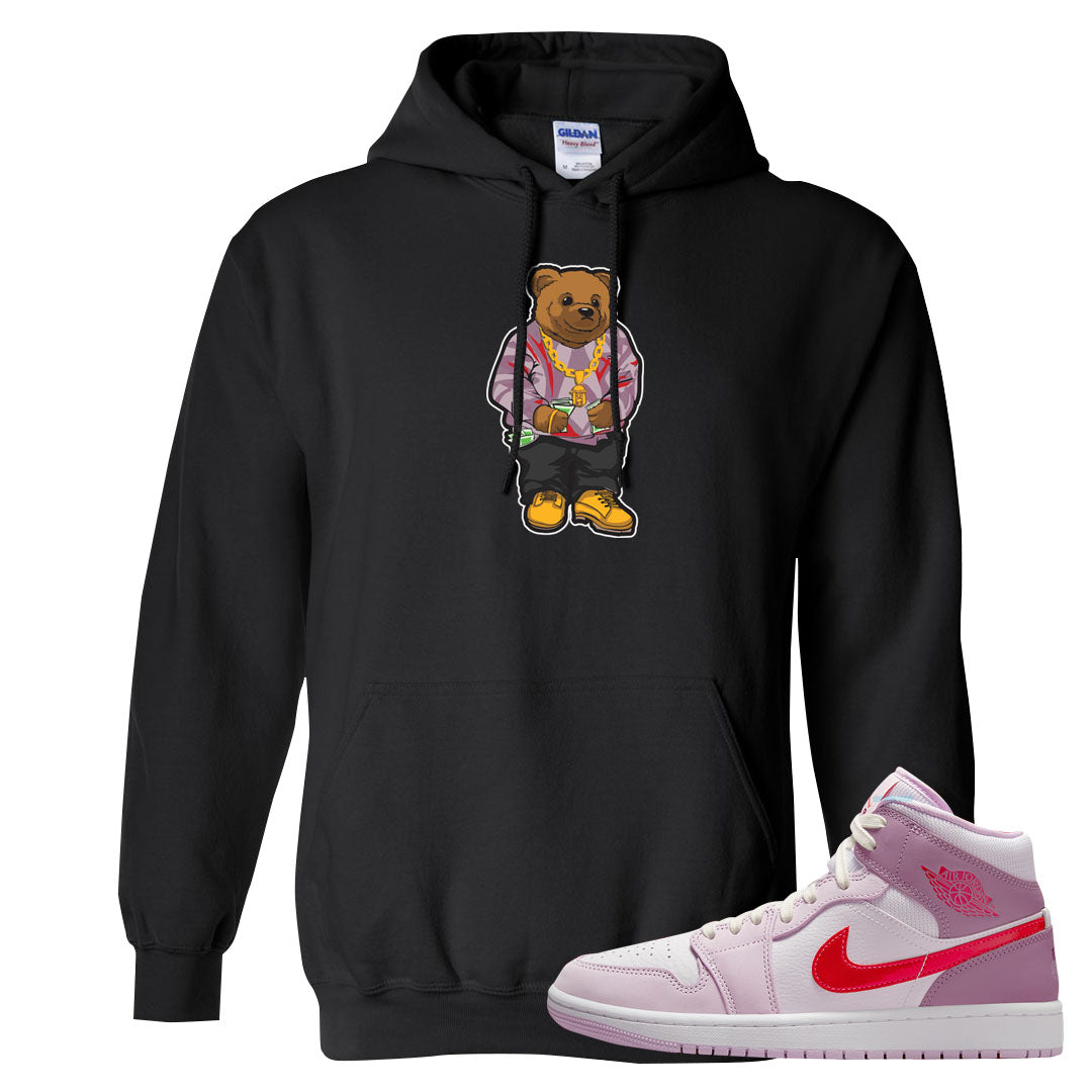 Valentine's Day Mid 1s Hoodie | Sweater Bear, Black