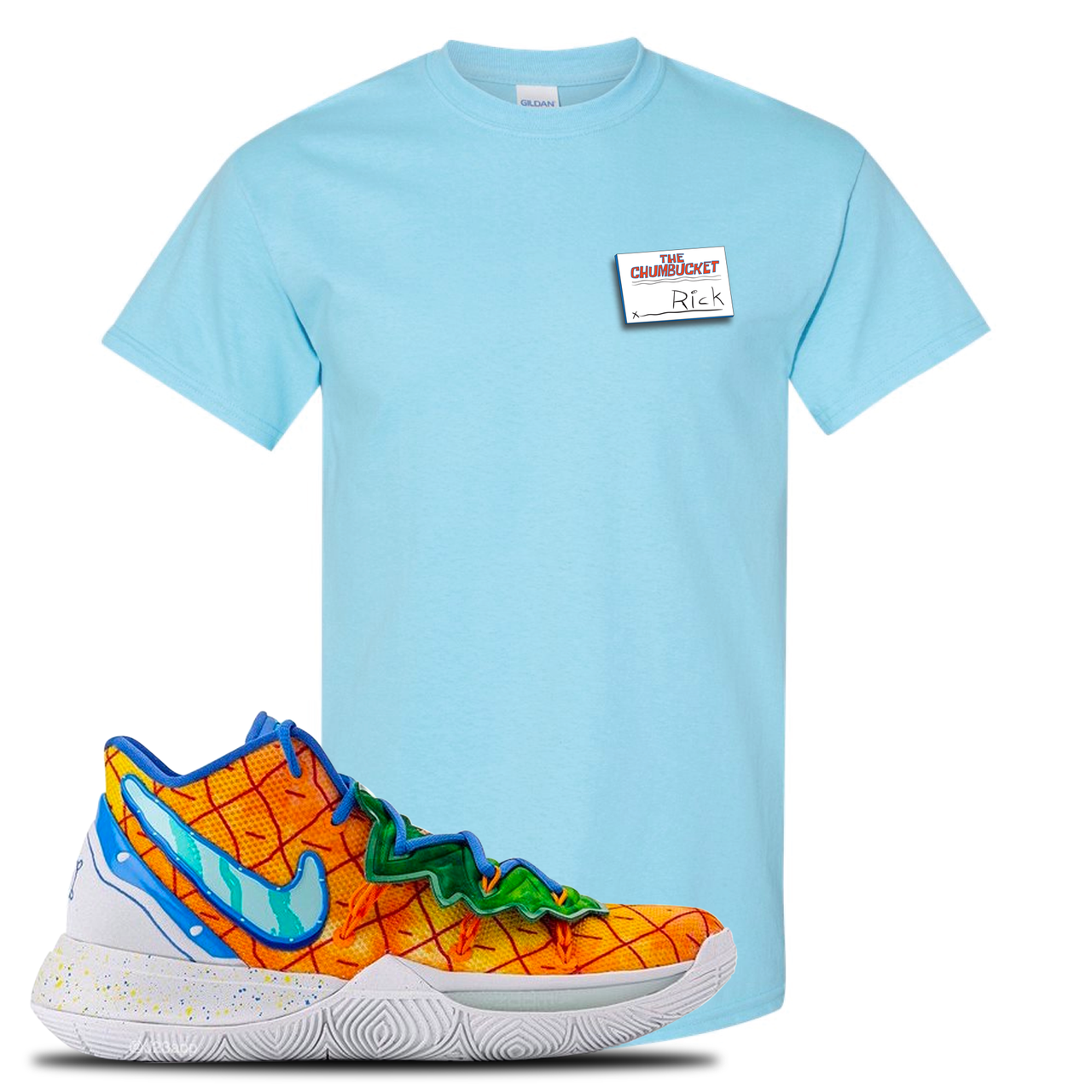 Kyrie 5 Pineapple House Rick Sky Blue Sneaker Hook Up T-Shirt