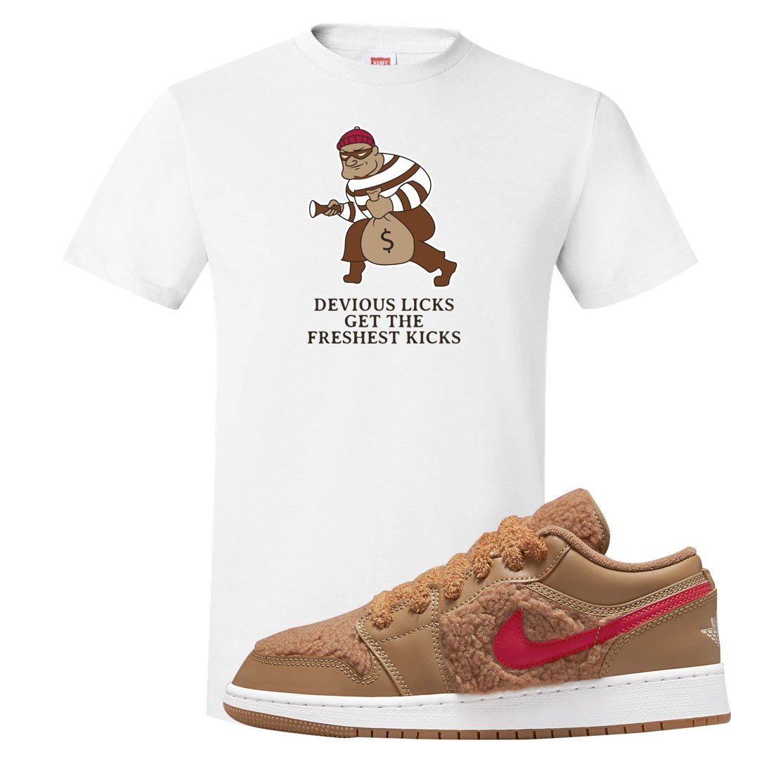 Teddy Bear Low 1s T Shirt | Devious Licks, White