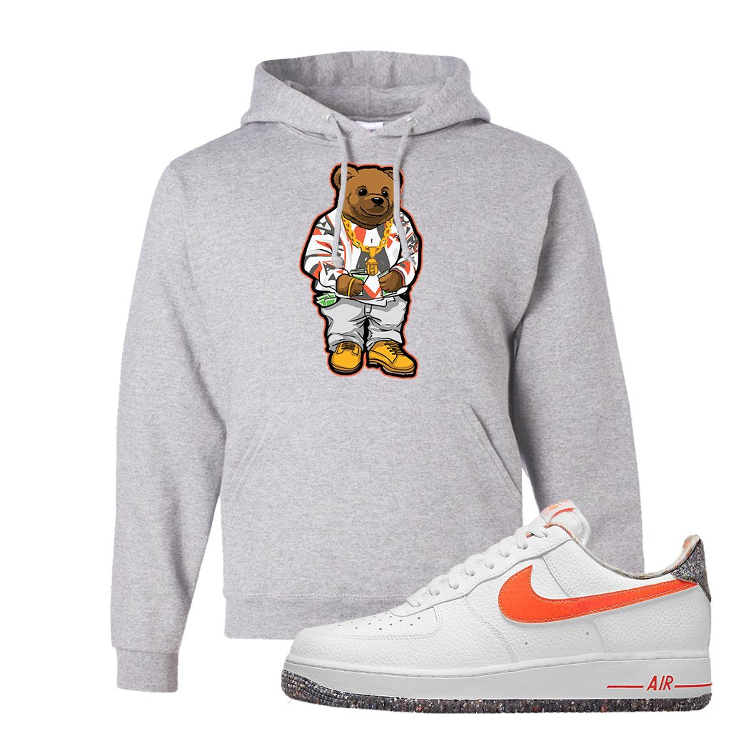 Air Force 1 Low Crimson Grind Rubber Hoodie | Sweater Bear, Ash