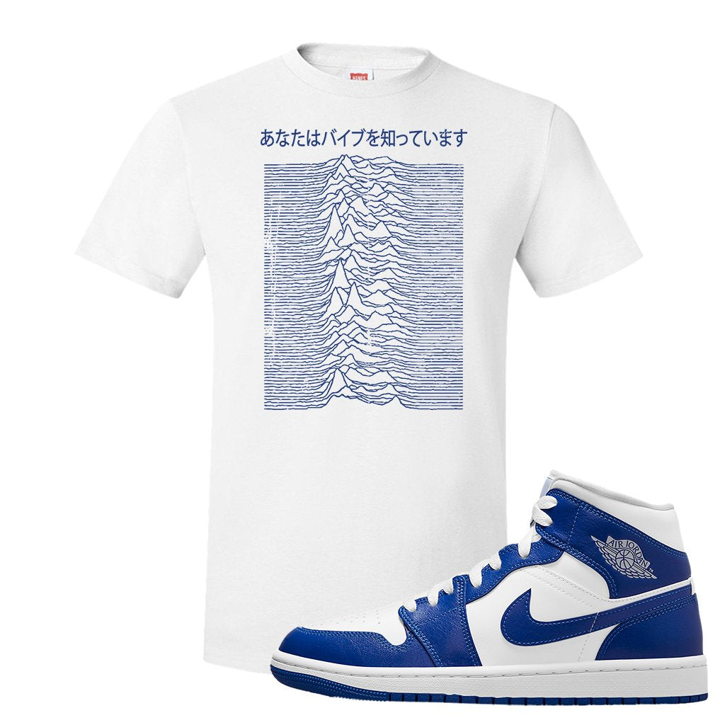 Air Jordan 1 Mid Kentucky Blue T Shirt | Vibes Japan, White