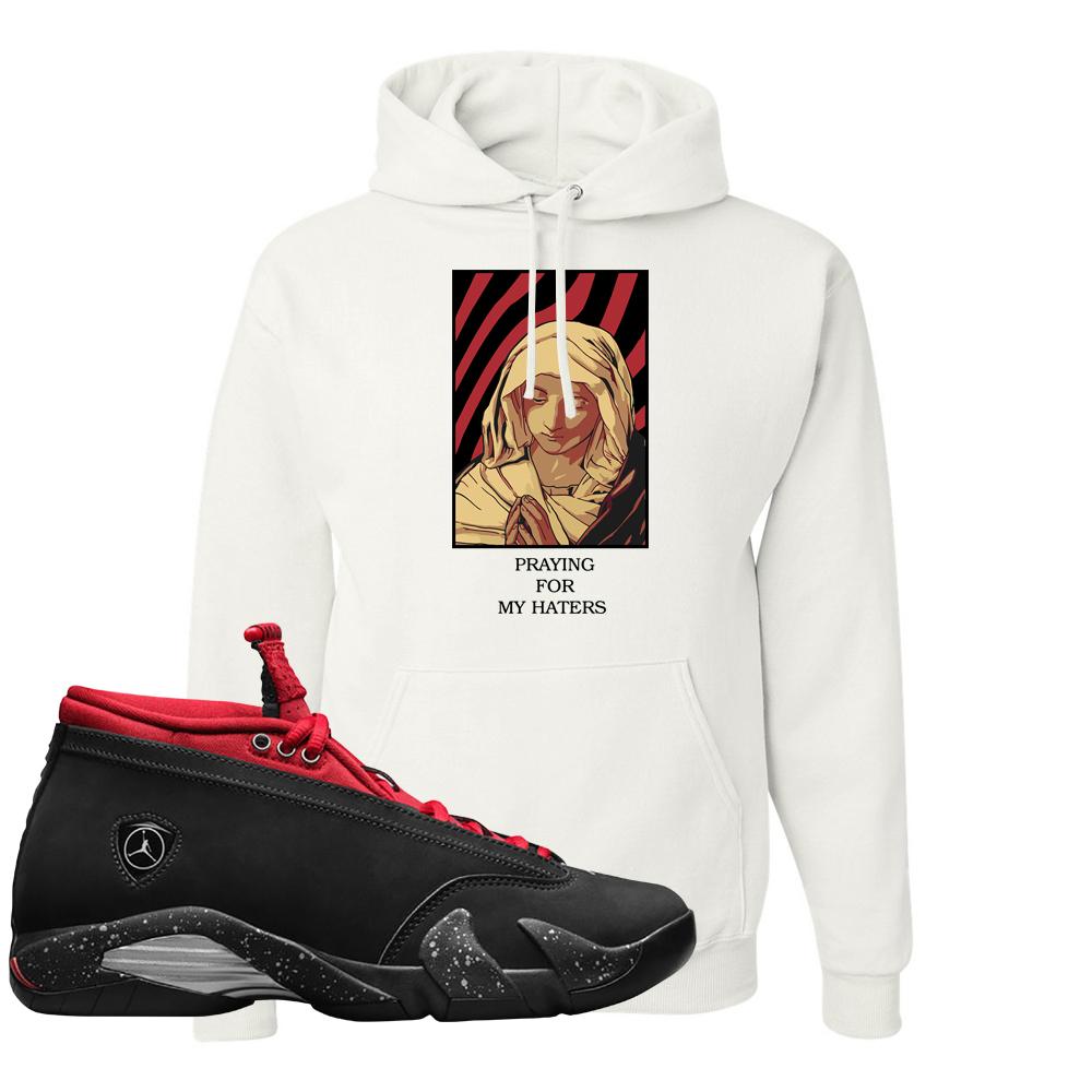 Red Lipstick Low 14s Hoodie | God Told Me, White