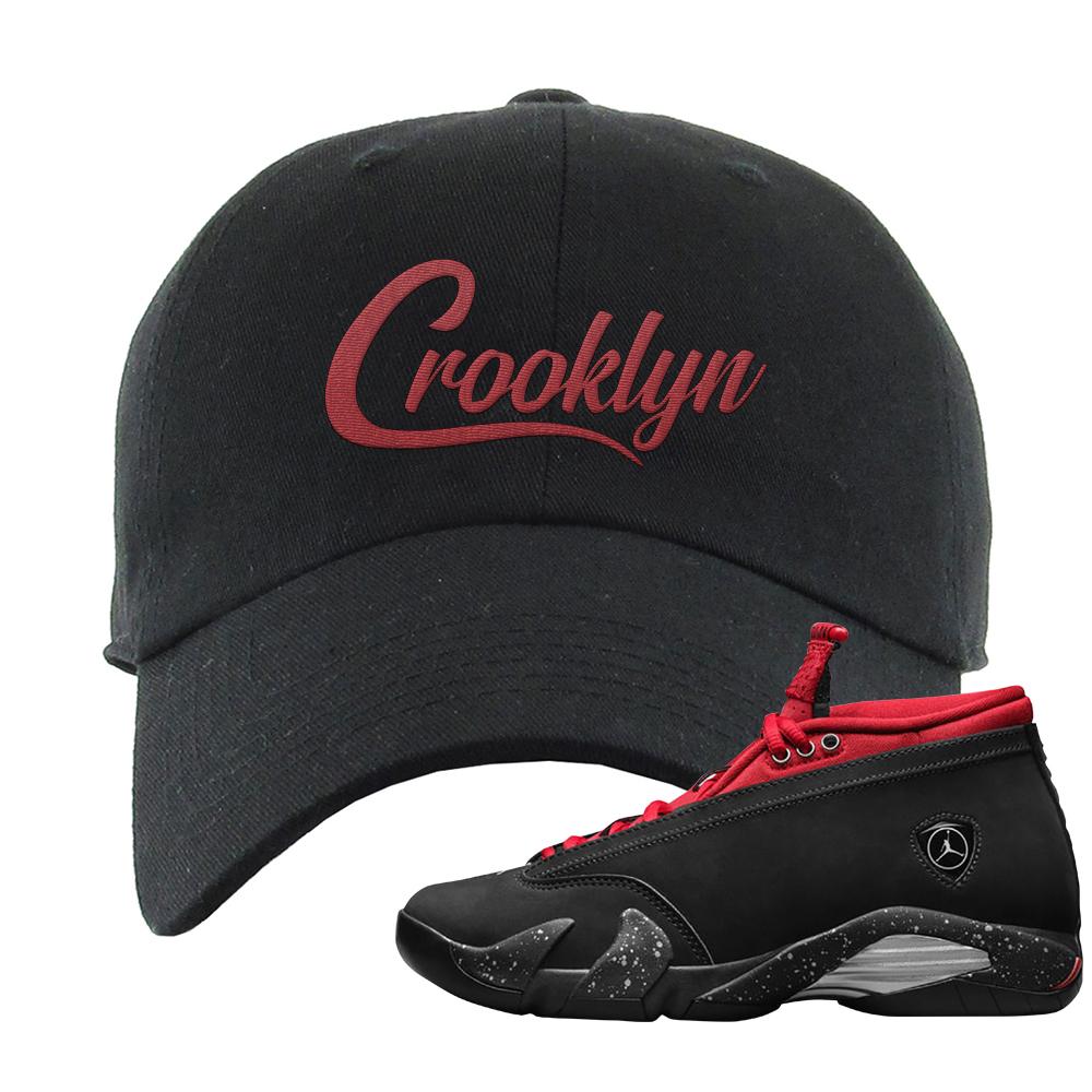 Red Lipstick Low 14s Dad Hat | Crooklyn, Black