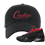 Red Lipstick Low 14s Dad Hat | Crooklyn, Black