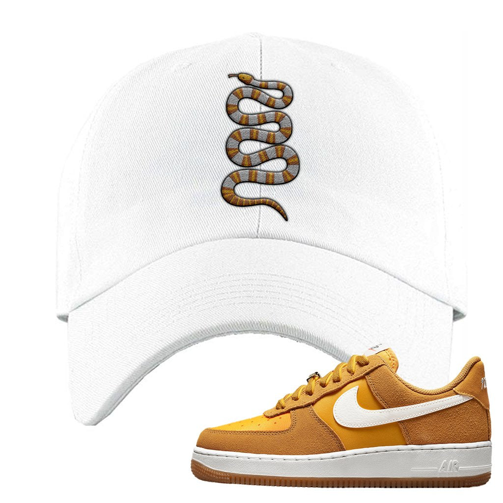 Air Force 1 Low First Use Dad Hat | Coiled Snake, White