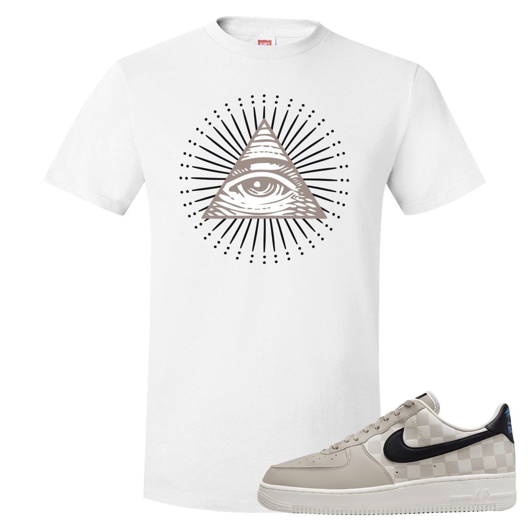 King Day Low AF 1s T Shirt | All Seeing Eye, White