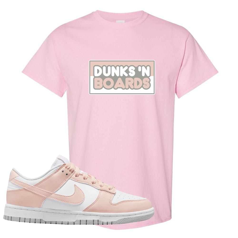 Move To Zero Pink Low Dunks T Shirt | Dunks N Boards, Light Pink